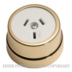 TRADCO 5480 TRADITIONAL SOCKET POLISHED BRASS-WHITE