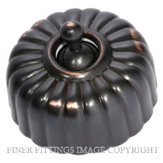 TRADCO 5482 FLUTED SWITCH ANTIQUE COPPER