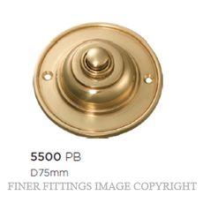 TRADCO 5500 BELL PUSH 75MM POLISHED BRASS