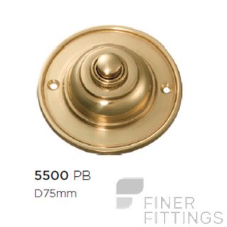TRADCO 5500 BELL PUSH 75MM POLISHED BRASS