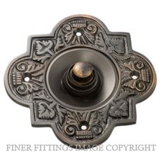 TRADCO 5512 BELL PUSH 100 X 100MM ANTIQUE COPPER