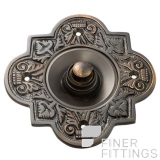 TRADCO 5512 BELL PUSH 100 X 100MM ANTIQUE COPPER