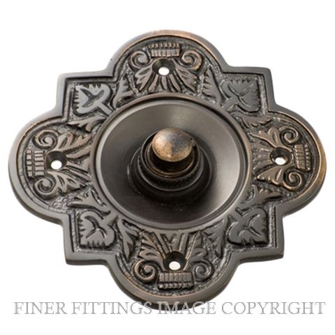 TRADCO 5512 BELL PUSH 100 X 100MM ANTIQUE COPPER