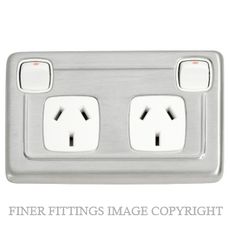 TRADCO 5879 DOUBLE POWER POINT SATIN CHROME-WHITE
