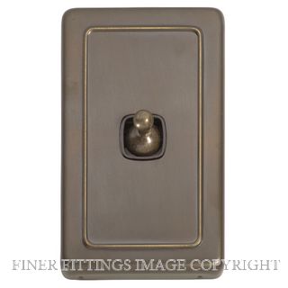 TRADCO 5892 SWITCH TOGGLE 1 GANG ANTIQUE BRASS-BROWN