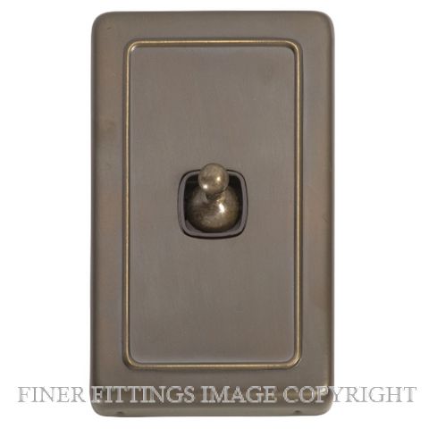 TRADCO 5892 SWITCH TOGGLE 1 GANG ANTIQUE BRASS-BROWN