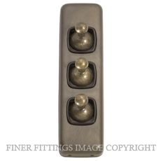 TRADCO 5896 SWITCH TOGGLE 3 GANG ANTIQUE BRASS-BROWN