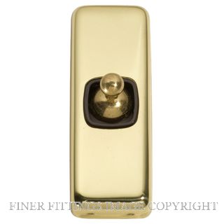 TRADCO 5900 SWITCH TOGGLE 1 GANG POLISHED BRASS-BROWN