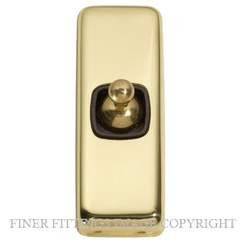 TRADCO 5900 SWITCH TOGGLE 1 GANG POLISHED BRASS-BROWN