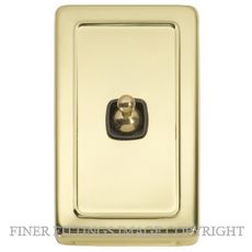 TRADCO 5902 SWITCH TOGGLE 1 GANG POLISHED BRASS-BROWN