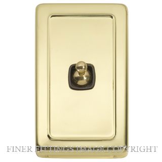 TRADCO 5902 SWITCH TOGGLE 1 GANG POLISHED BRASS-BROWN