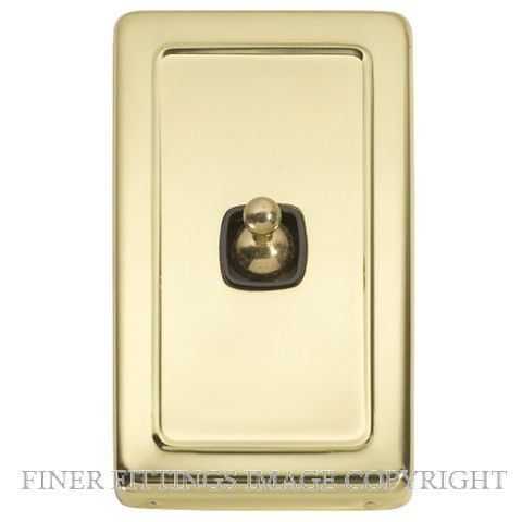 TRADCO 5902 SWITCH TOGGLE 1 GANG POLISHED BRASS-BROWN