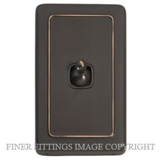 TRADCO 5912 SWITCH TOGGLE 1 GANG ANTIQUE COPPER-BROWN