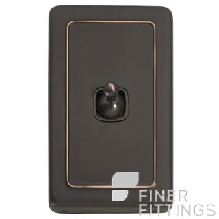 TRADCO 5912 SWITCH TOGGLE 1 GANG ANTIQUE COPPER-BROWN