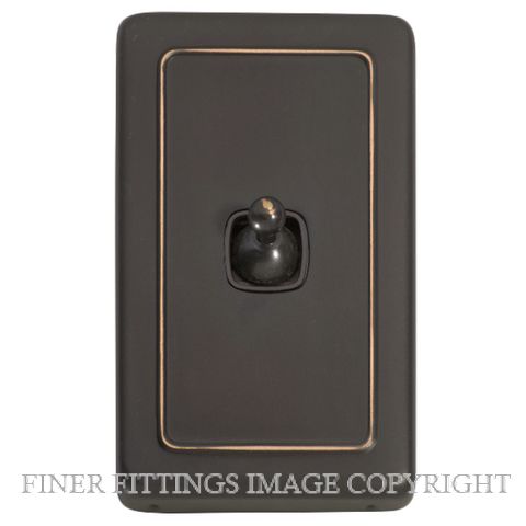 TRADCO 5912 SWITCH TOGGLE 1 GANG ANTIQUE COPPER-BROWN