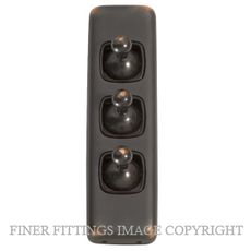 TRADCO 5916 SWITCH TOGGLE 3 GANG ANTIQUE COPPER-BROWN