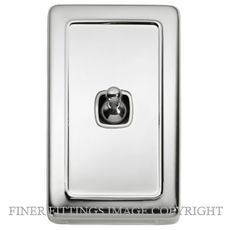 TRADCO 5942 SWITCH TOGGLE 1 GANG CHROME PLATE-WHITE