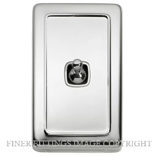 TRADCO 5942 SWITCH TOGGLE 1 GANG CHROME PLATE-WHITE