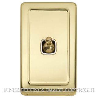 TRADCO 5952 SWITCH TOGGLE 1 GANG POLISHED BRASS-WHITE