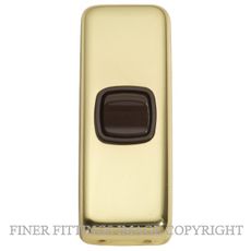 TRADCO 5800 SWITCH ROCKER 1 GANG POLISHED BRASS-BROWN