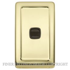 TRADCO 5802 SWITCH ROCKER 1 GANG POLISHED BRASS-BROWN