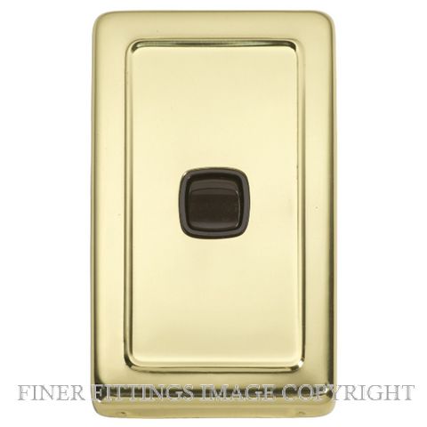 TRADCO 5802 SWITCH ROCKER 1 GANG POLISHED BRASS-BROWN