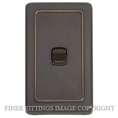 TRADCO 5812 SWITCH ROCKER 1 GANG ANTIQUE COPPER-BROWN