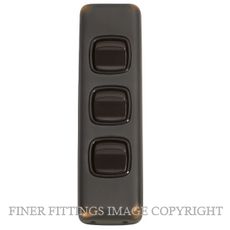 TRADCO 5816 SWITCH ROCKER 3 GANG ANTIQUE COPPER-BROWN