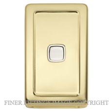 TRADCO 5852 SWITCH ROCKER 1 GANG POLISHED BRASS-WHITE