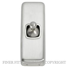 TRADCO 5970 SWITCH TOGGLE 1 GANG SATIN CHROME-WHITE