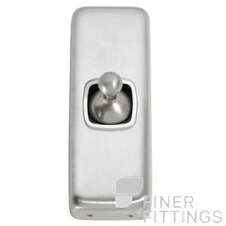 TRADCO 5970 SWITCH TOGGLE 1 GANG SATIN CHROME-WHITE