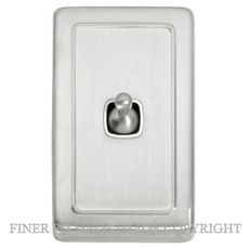 TRADCO 5972 SWITCH TOGGLE 1 GANG SATIN CHROME-WHITE