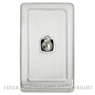 TRADCO 5972 SWITCH TOGGLE 1 GANG SATIN CHROME-WHITE