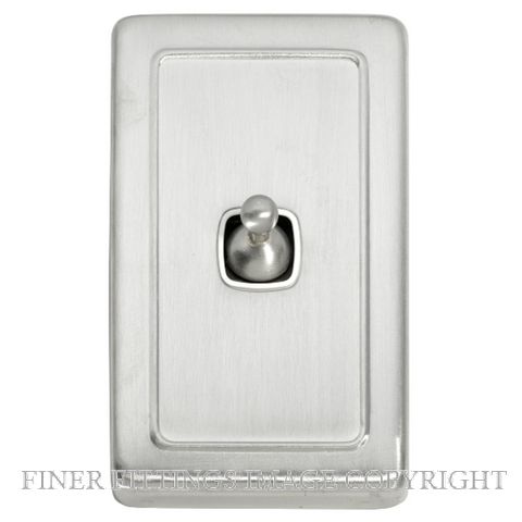 TRADCO 5972 SWITCH TOGGLE 1 GANG SATIN CHROME-WHITE