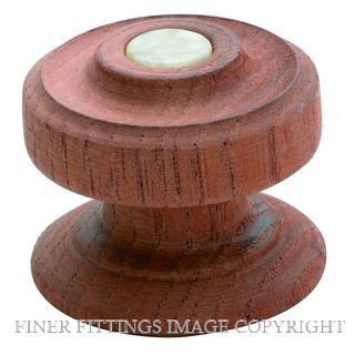 TRADCO WOODSCREW BUTTON KNOB 40MM CEDAR MAHOGANY