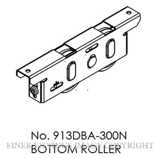 BRIO 913DBA-300N DOUBLE BOGEY ADJ ROLLER SS WITH CAP