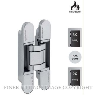 JNF IN.05.061 3D ADJUSTABLE INVISIBLE HINGE COPLAN SATIN STAINLESS