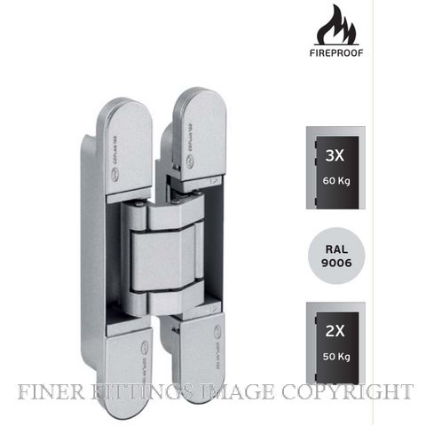 JNF IN.05.061 3D ADJUSTABLE INVISIBLE HINGE COPLAN SATIN STAINLESS