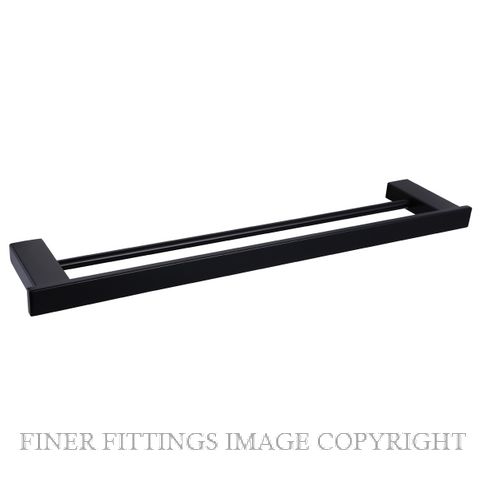 NR 4624D 600MM DOUBLE TOWEL RAIL MATT BLACK