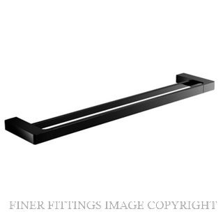 NR 6024D 600MM DOUBLE TOWEL RAIL MATT BLACK