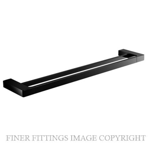 NR 6024D 600MM DOUBLE TOWEL RAIL MATT BLACK