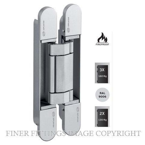 JNF IN.05.063 3D ADJUSTABLE INVISIBLE HINGE COPLAN SATIN STAINLESS