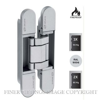 JNF IN.05.062 3D ADJUSTABLE INVISIBLE HINGE COPLAN SATIN STAINLESS