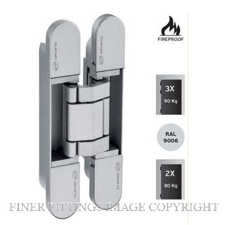 JNF JNIN05062 3D AJUSTABLE INVISIBLE HINGE COPLAN IN.05.062 SATIN STAINLESS
