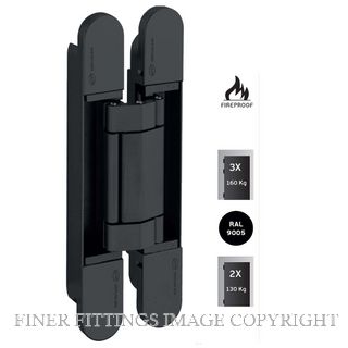 JNF IN.05.063.B 3D ADJUSTABLE INVISIBLE HINGE COPLAN MATT BLACK