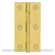 FINER FITTINGS 63001 63X35MM CABINET HINGE POLISHED BRASS