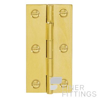 FINER FITTINGS 63001 63X35MM CABINET HINGE POLISHED BRASS