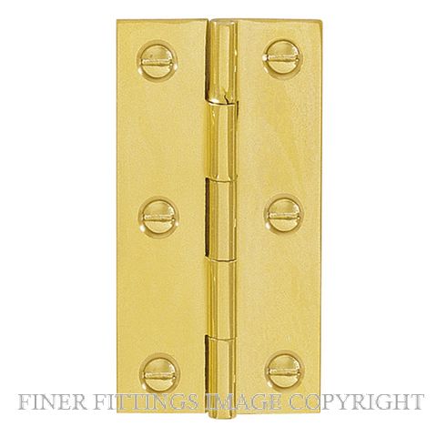 FINER FITTINGS 63001 63X35MM CABINET HINGE POLISHED BRASS