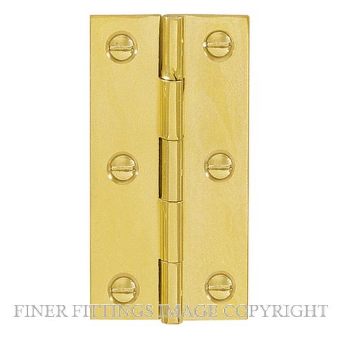 FINER FITTINGS 63001 63X35MM CABINET HINGE POLISHED BRASS