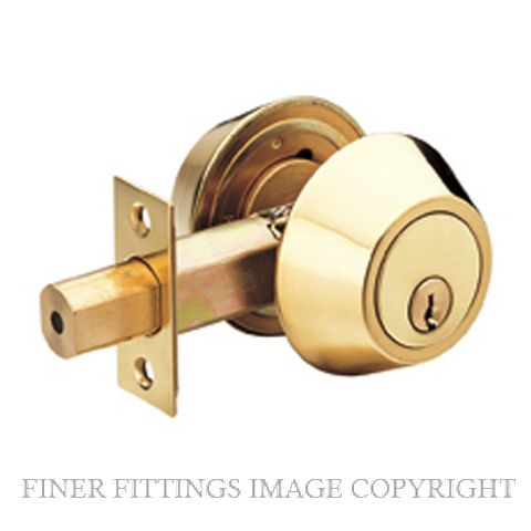 EZSET EZ210BALPBBP DOUBLE CYLINDER DEADBOLT LOCK POLISHED BRASS